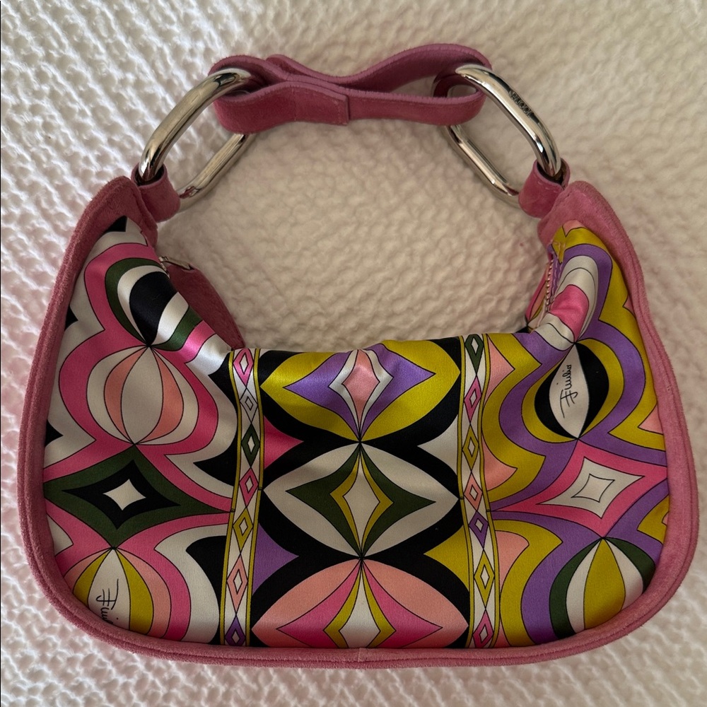 Emilio Pucci Pink and Multicolor Shoulder Bag - Picture 3 of 16